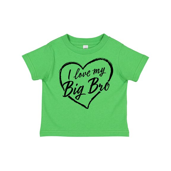 Inktastic I Love My Big Bro in Black Chalk Heart Boys or Girls Toddler T-Shirt