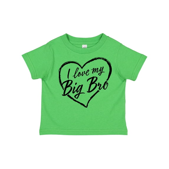Inktastic I Love My Big Bro in Black Chalk Heart Boys or Girls Toddler T-Shirt