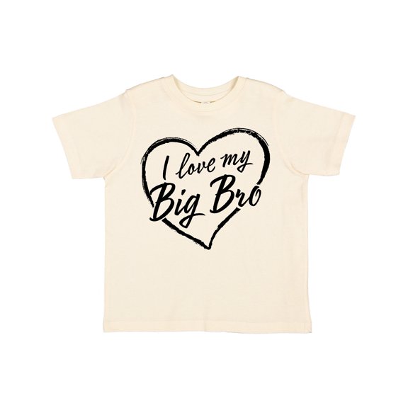 Inktastic I Love My Big Bro in Black Chalk Heart Boys or Girls Toddler T-Shirt