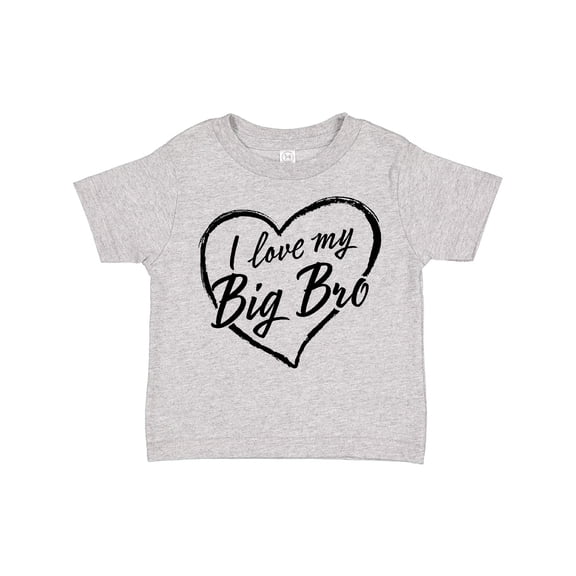 Inktastic I Love My Big Bro in Black Chalk Heart Boys or Girls Toddler T-Shirt