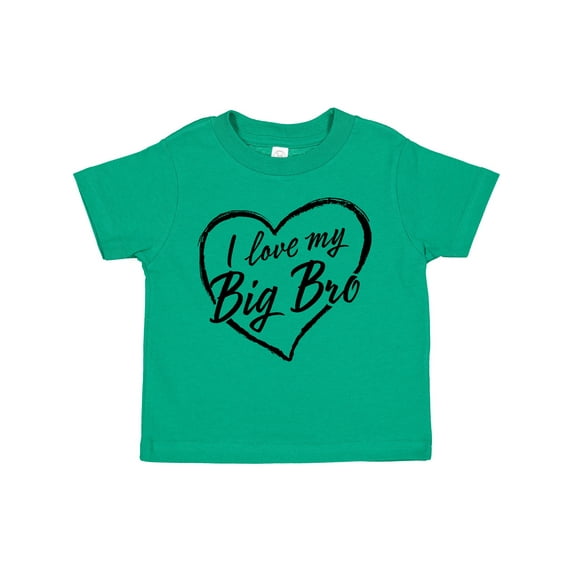 Inktastic I Love My Big Bro in Black Chalk Heart Boys or Girls Toddler T-Shirt