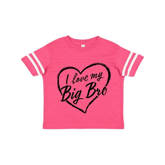 Inktastic I Love My Big Bro in Black Chalk Heart Boys or Girls Toddler T-Shirt