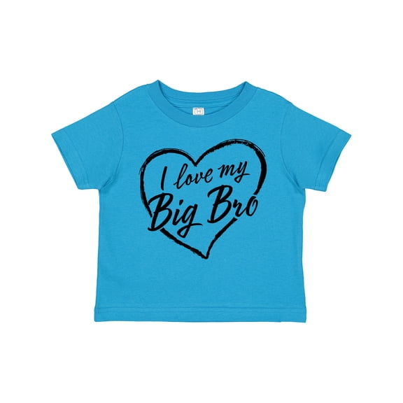 Inktastic I Love My Big Bro in Black Chalk Heart Boys or Girls Toddler T-Shirt