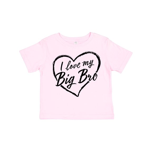 Inktastic I Love My Big Bro in Black Chalk Heart Boys or Girls Toddler T-Shirt