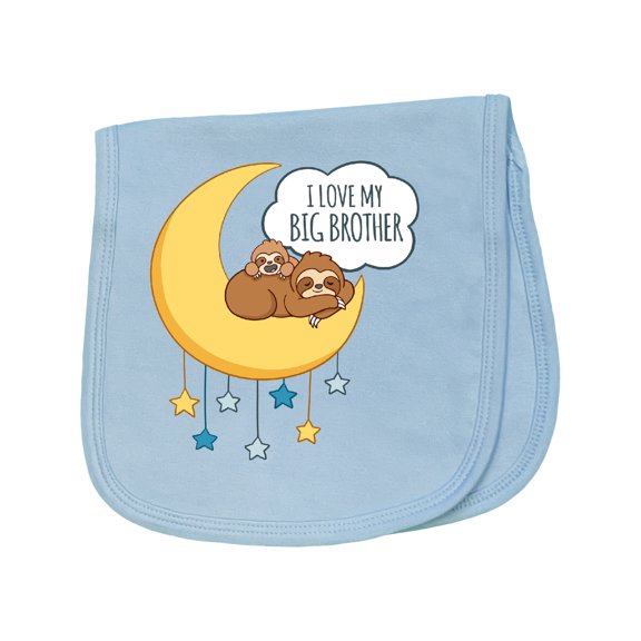 Inktastic I Love My Big Brother Baby Burp Cloth