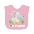thumbnail image 1 of Inktastic I Love My Big Brother Elephant Family with Flowers Boys or Girls Baby Bib, 1 of 4