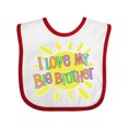 thumbnail image 1 of Inktastic I Love My Big Brother Sun and Rainbow Letters Boys or Girls Baby Bib, 1 of 4