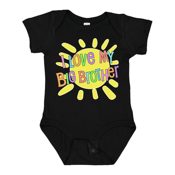 Inktastic I Love My Big Brother Sun and Rainbow Letters Boys or Girls Baby Bodysuit