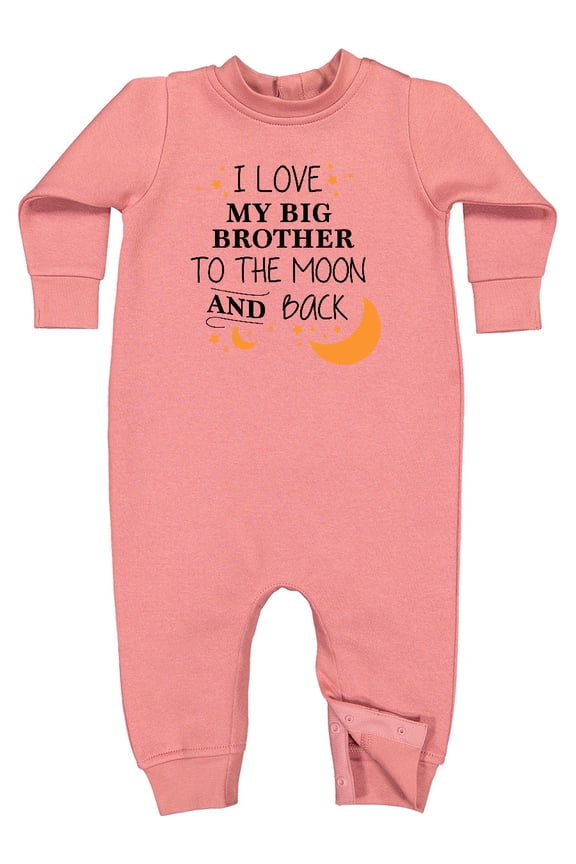 I Love My Big Brother to the Moon and Back Baby Fleece Romper