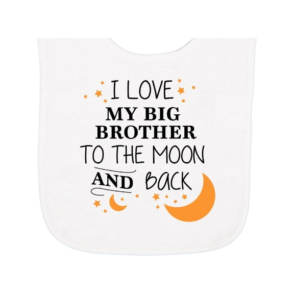 Inktastic I Love My Big Brother to the Moon and Back Baby Terry Cloth Bib