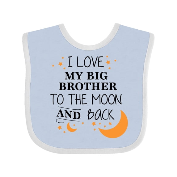 Inktastic I Love My Big Brother to the Moon and Back Boys or Girls Baby Bib