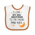 thumbnail image 1 of Inktastic I Love My Big Brother to the Moon and Back Boys or Girls Baby Bib, 1 of 4