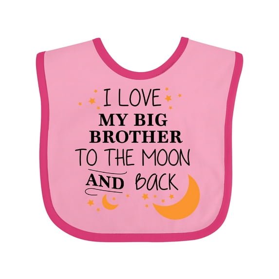 Inktastic I Love My Big Brother to the Moon and Back Boys or Girls Baby Bib