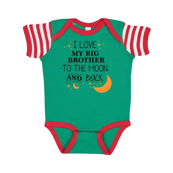 Inktastic I Love My Big Brother to the Moon and Back Boys or Girls Baby Bodysuit
