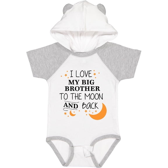 Inktastic I Love My Big Brother to the Moon and Back Boys or Girls Baby Bodysuit