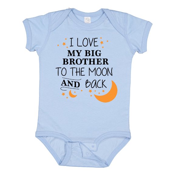 Inktastic I Love My Big Brother to the Moon and Back Boys or Girls Baby Bodysuit