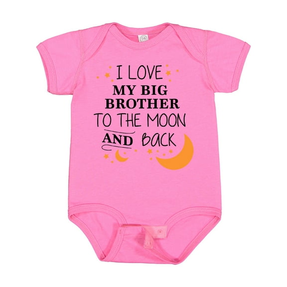Inktastic I Love My Big Brother to the Moon and Back Boys or Girls Baby Bodysuit