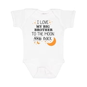 Inktastic I Love My Big Brother to the Moon and Back Boys or Girls Baby Bodysuit