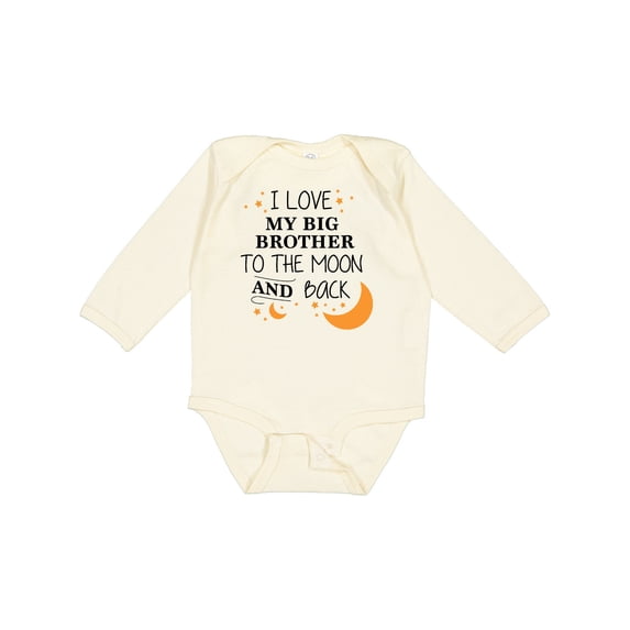 Inktastic I Love My Big Brother to the Moon and Back Boys or Girls Long Sleeve Baby Bodysuit