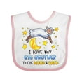 thumbnail image 1 of Inktastic I Love My Big Brother to the Moon and Back Cute Sheep Boys or Girls Baby Bib, 1 of 4