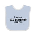 thumbnail image 1 of Inktastic I Love My Big Brother with Hearts Boys or Girls Baby Bib, 1 of 4