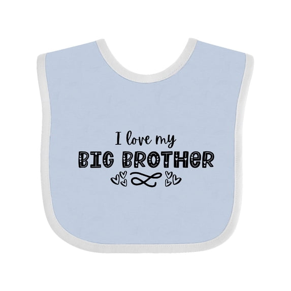 Inktastic I Love My Big Brother with Hearts Boys or Girls Baby Bib