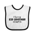 thumbnail image 1 of Inktastic I Love My Big Brother with Hearts Boys or Girls Baby Bib, 1 of 4
