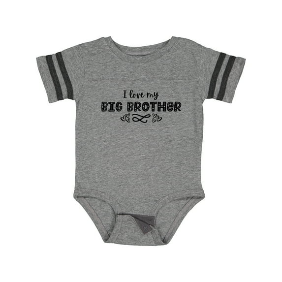 Inktastic I Love My Big Brother with Hearts Boys or Girls Baby Bodysuit