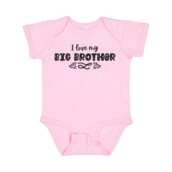 Inktastic I Love My Big Brother with Hearts Boys or Girls Baby Bodysuit