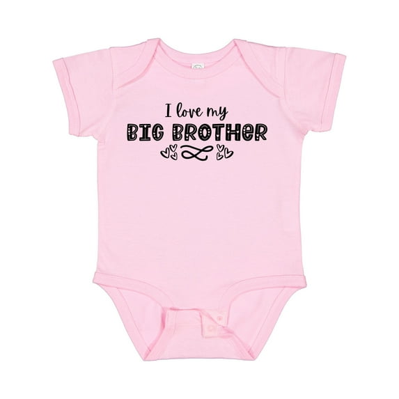 Inktastic I Love My Big Brother with Hearts Boys or Girls Baby Bodysuit