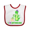 thumbnail image 1 of Inktastic I Love My Big Sis Boys or Girls Baby Bib, 1 of 4