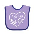 thumbnail image 1 of Inktastic I Love My Big Sis in White Chalk Heart Boys or Girls Baby Bib, 1 of 4