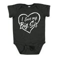 thumbnail image 1 of Inktastic I Love My Big Sis in White Chalk Heart Boys or Girls Baby Bodysuit, 1 of 5