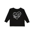 thumbnail image 1 of Inktastic I Love My Big Sis in White Chalk Heart Boys or Girls Long Sleeve Toddler T-Shirt, 1 of 5