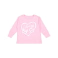 thumbnail image 1 of Inktastic I Love My Big Sis in White Chalk Heart Boys or Girls Long Sleeve Toddler T-Shirt, 1 of 5