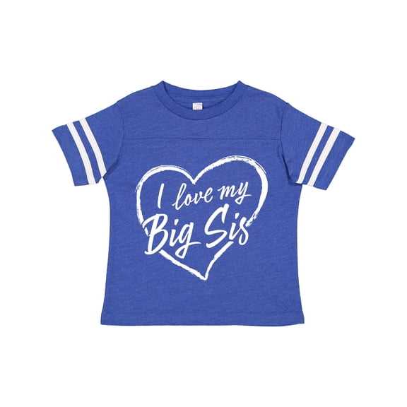 Inktastic I Love My Big Sis in White Chalk Heart Boys or Girls Toddler T-Shirt