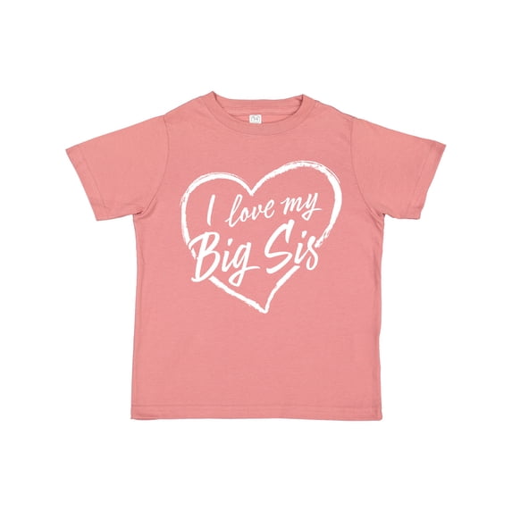 Inktastic I Love My Big Sis in White Chalk Heart Boys or Girls Toddler T-Shirt