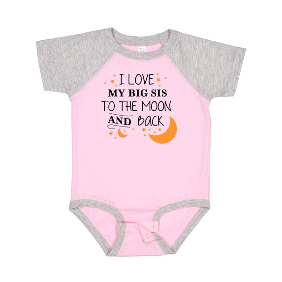 Inktastic I Love My Big Sis to the Moon and Back Gift Baby Boy or Baby Girl Bodysuit