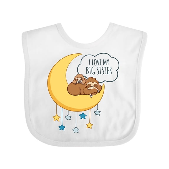 Inktastic I Love My Big Sister Boys or Girls Baby Bib
