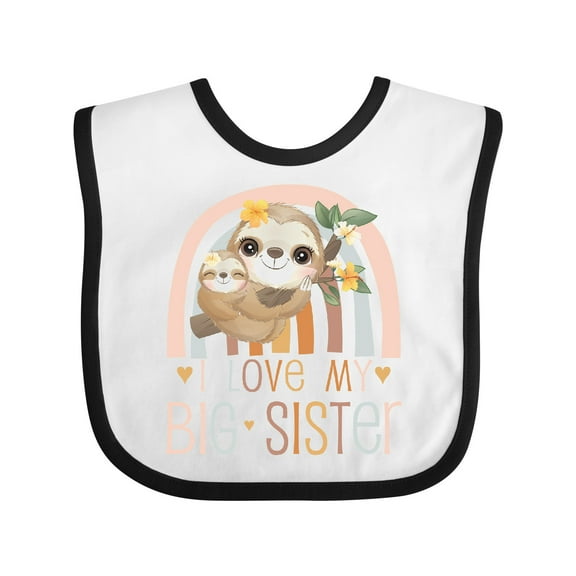 Inktastic I Love My Big Sister Boys or Girls Baby Bib