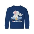 thumbnail image 1 of Inktastic I Love My Big Sister Cute Elephants with Moon and Stars Long Sleeve Youth T-Shirt, 1 of 5