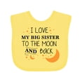 thumbnail image 1 of Inktastic I Love My Big Sister to the Moon and Back Boys or Girls Baby Bib, 1 of 4