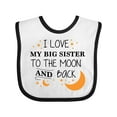 thumbnail image 1 of Inktastic I Love My Big Sister to the Moon and Back Boys or Girls Baby Bib, 1 of 4