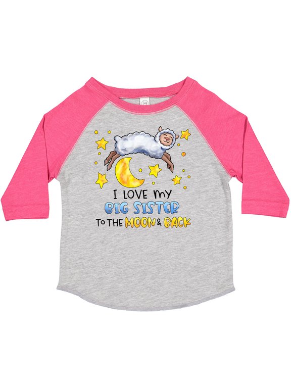 I Love My Big Sister to the Moon and Back Cute Sheep Boys or Girls Toddler T-Shirt