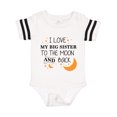 thumbnail image 1 of Inktastic I Love My Big Sister to the Moon and Back Gift Baby Boy or Baby Girl Bodysuit, 1 of 4