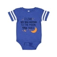 thumbnail image 1 of Inktastic I Love My Big Sister to the Moon and Back Gift Baby Boy or Baby Girl Bodysuit, 1 of 4