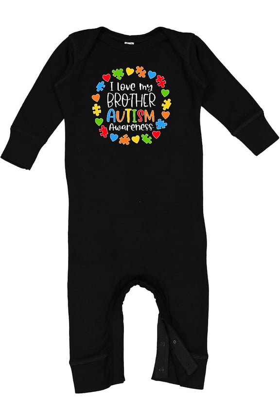 I Love My Brother Autism Awareness Baby Romper Coveralls