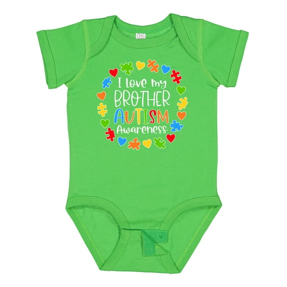 Inktastic I Love My Brother Autism Awareness Boys or Girls Baby Bodysuit