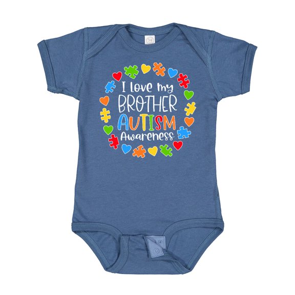 Inktastic I Love My Brother Autism Awareness Boys or Girls Baby Bodysuit