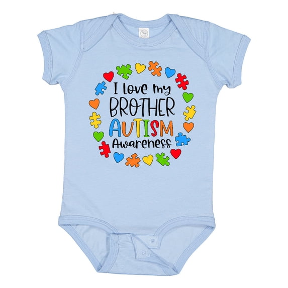 Inktastic I Love My Brother Autism Awareness Boys or Girls Baby Bodysuit